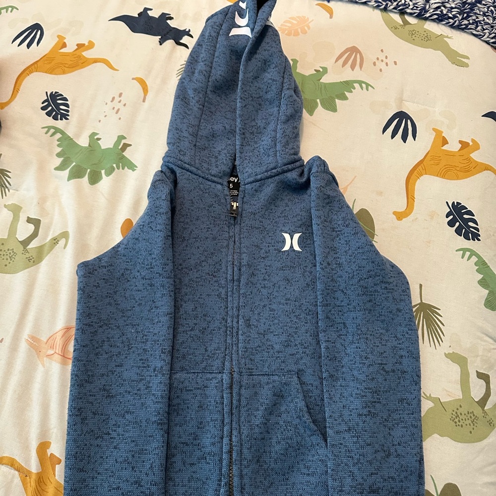 Hurley Heathered Blue Kids Zip-Up Hoodie